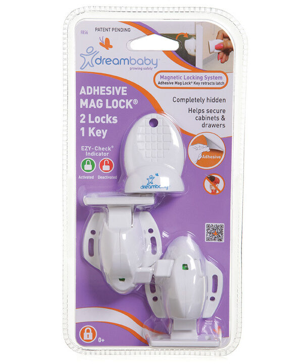 Adhesive Mag Lock (2 Locks & 1 Key)