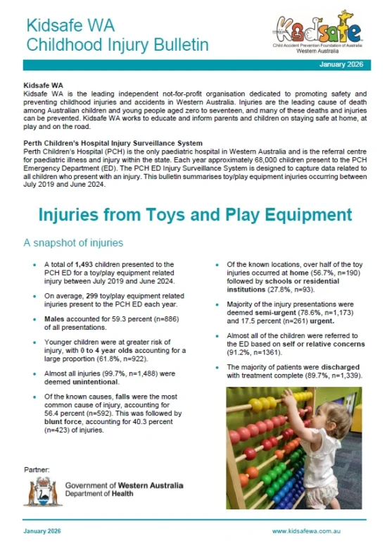 Injuries from Toys and Play Equipment Bulletin