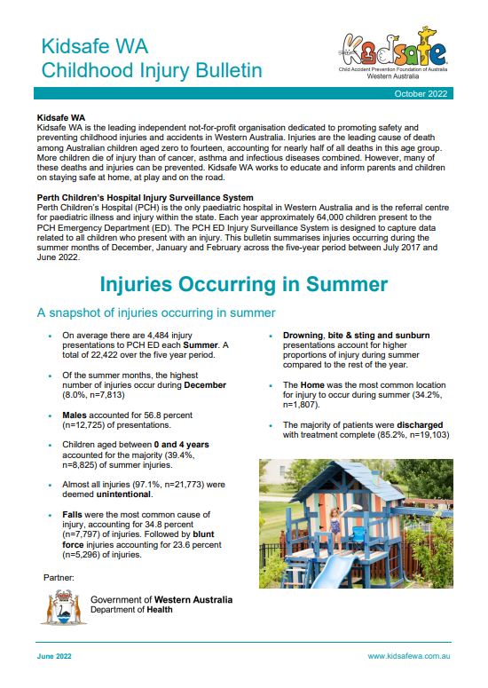 Injuries Occurring in Summer Bulletin