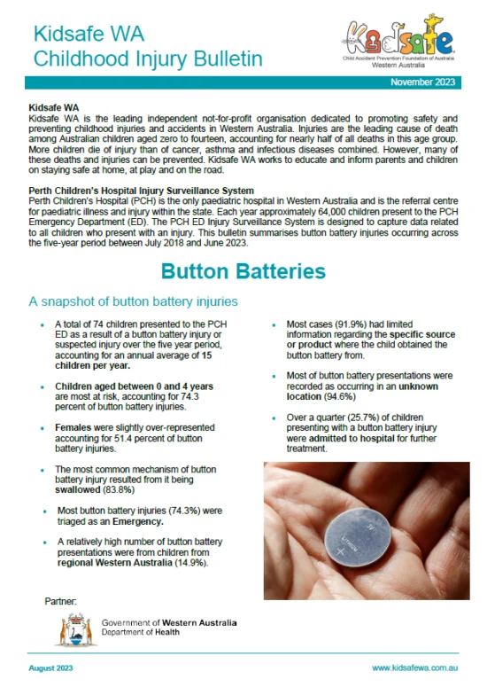 Button Batteries Injury Bulletin 2023