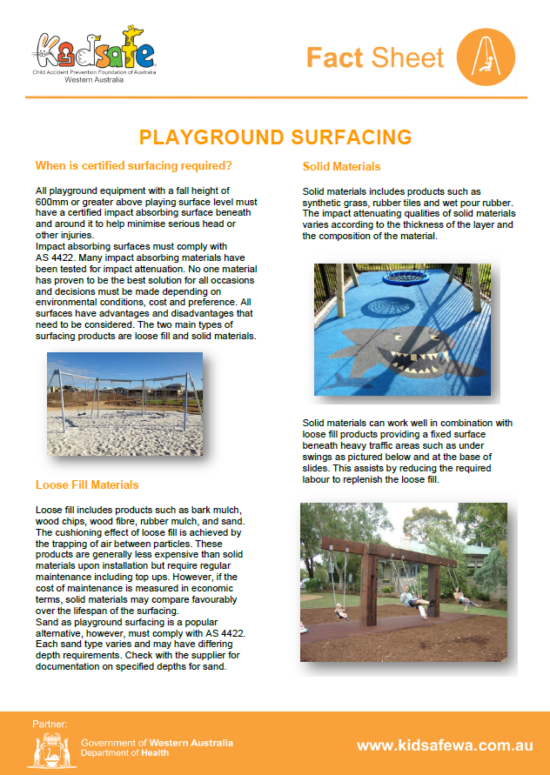 Playground Surfacing Fact Sheet