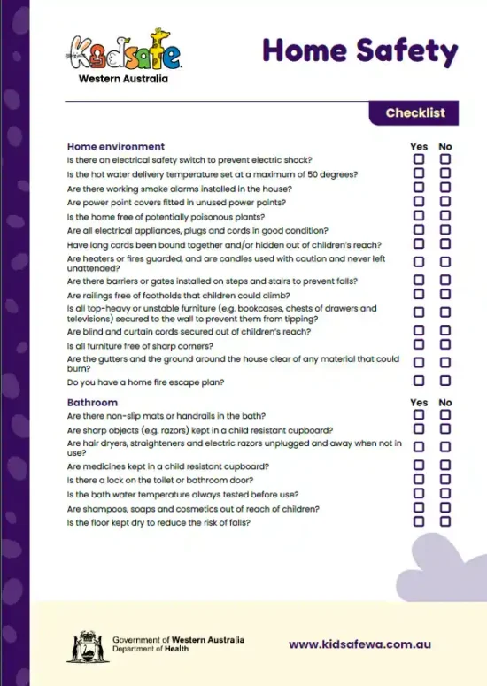 Home Safety Checklist - English