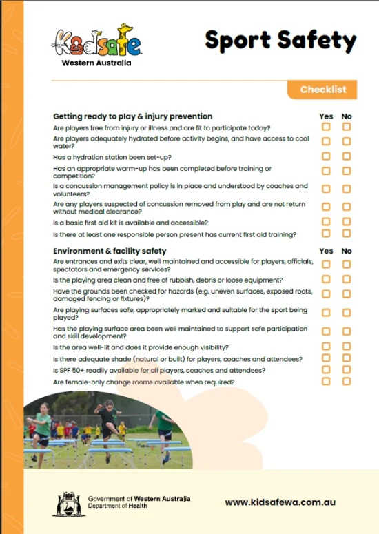 Sport Safety Checklist