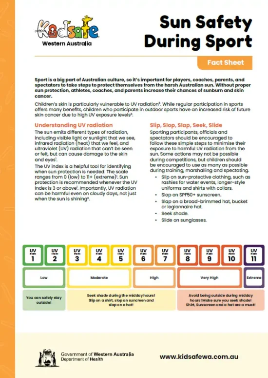 Sun Safety during Sport Fact Sheet