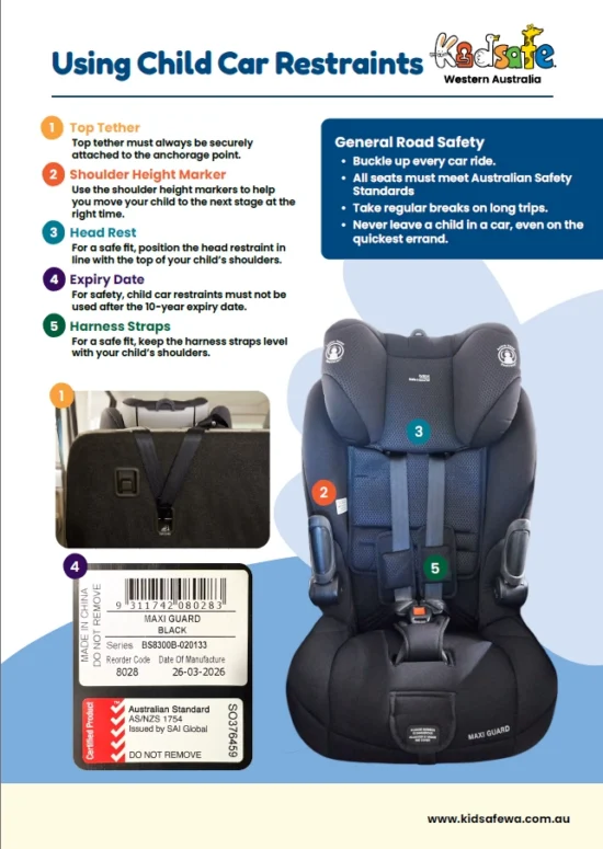 Using Child Car Restraints Poster (A3)